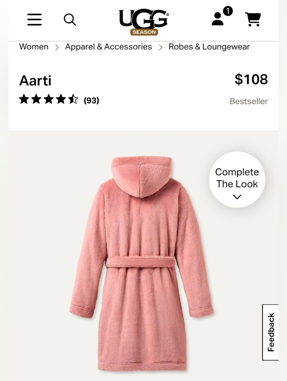 Ugg Aarti Robe - Picture 2 of 3